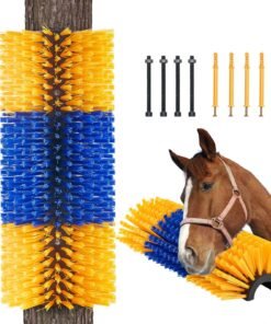 Livestock Scratching Brush, Horse Brush With 2 Screws, 20 X 7.5 In Cow Scratcher, For Back Itch Relief & Keep Cleaning, Grooming & Scratching Post Brush For Horse, Pig, Cattle Supplies