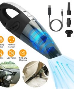 Car Handheld Vacuum Cleaner Cordless Rechargeable Hand Vacuum Portable Strong Suction Vacuum With Hose Nuzzle Brush For Dust Pet Hair