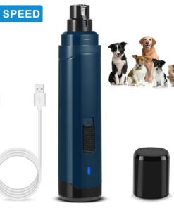 1Pc Dog Nail Grinder 2 Speeds Quiet USB Rechargeable Pet Nail Grinder Professional Pet Nail Trimmer Cordless Paws Grooming & Smoothing Claw Care For Small Medium Large Dogs & Cats