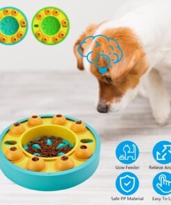 1Pc Dog Puzzle Food Feeder Slow Feeding Bowl Interactive Toy Dog Treat Dispensing Toy For IQ Training Mental Enrichment For Small Medium Large Dog Cat